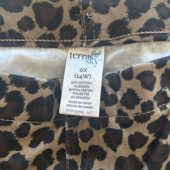 Leopard print thick knit elastics waist pants - Picture 2 of 3